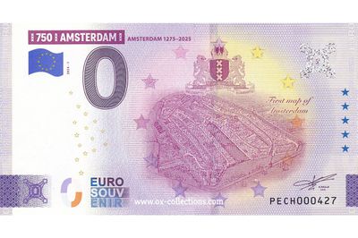 NL - 750 Amsterdam - 2024-01 Amsterdam Billet 0 euro 750 Amsterdam Amsterdam 2024-1 souvenir