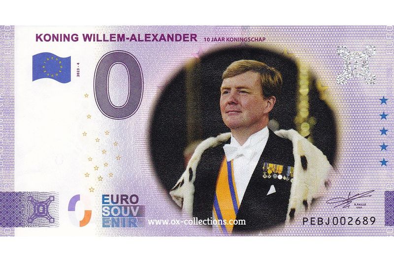 NL - Koning Willem-Alexander - 2023-04 COLOR Zero Euro Note Koning Willem-Alexander COLOR 2023-4 souvenir