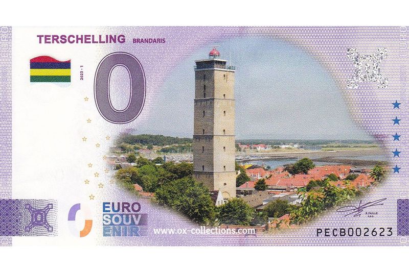 NL - Terschelling - 2023-01 COLOR Zero Euro Note Terschelling COLOR 2023-1 souvenir
