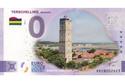 NL - Terschelling - 2023-01 COLOR Zero Euro Note Terschelling COLOR 2023-1 souvenir