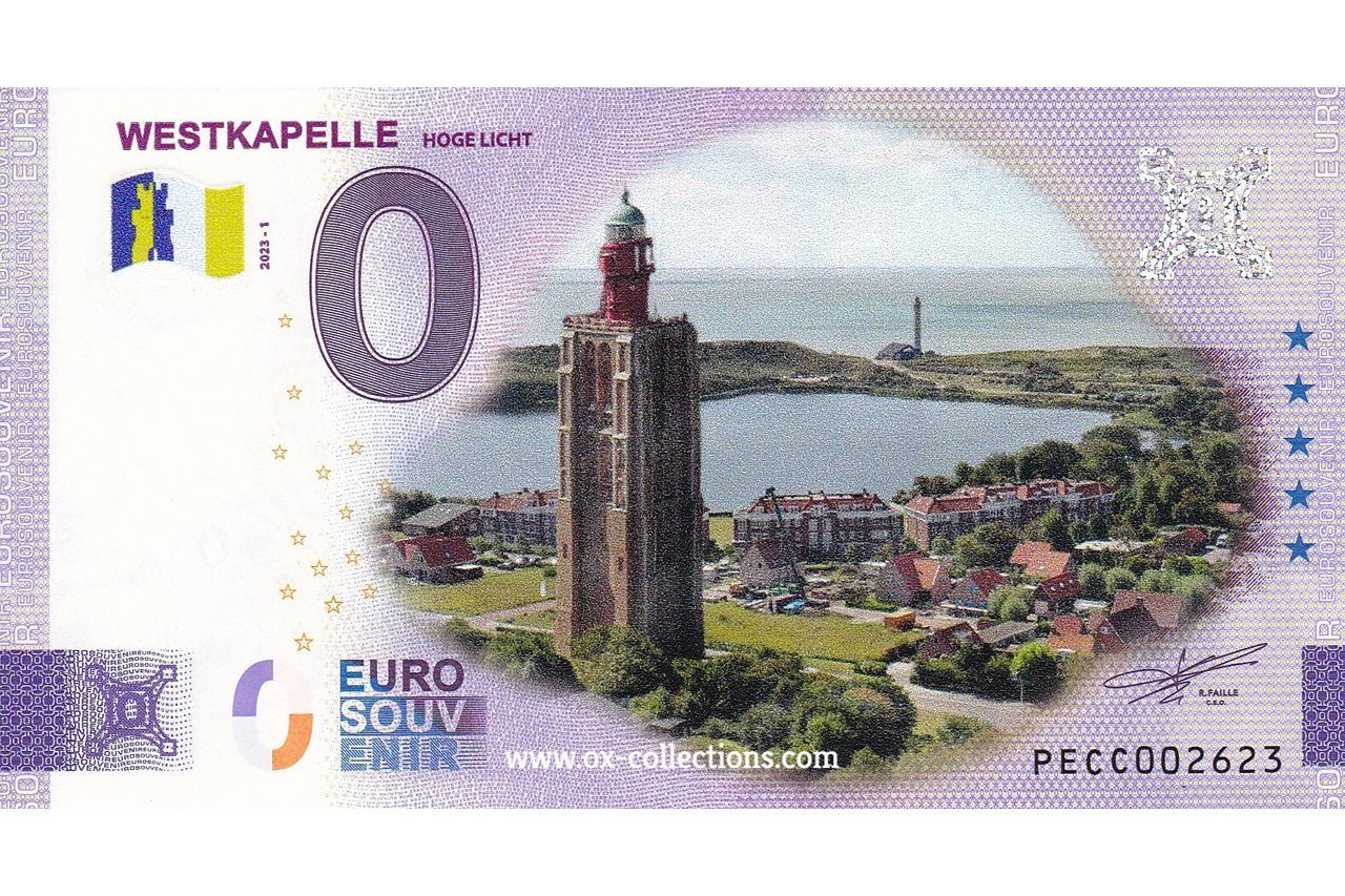 NL - Westkapelle - 2023-01 COULEUR Billet 0 euro Westkapelle COULEUR 2023-1 souvenir