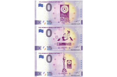 Zero Euro Note FIFA Women's World Cup 2023 SET 2023-6 souvenir