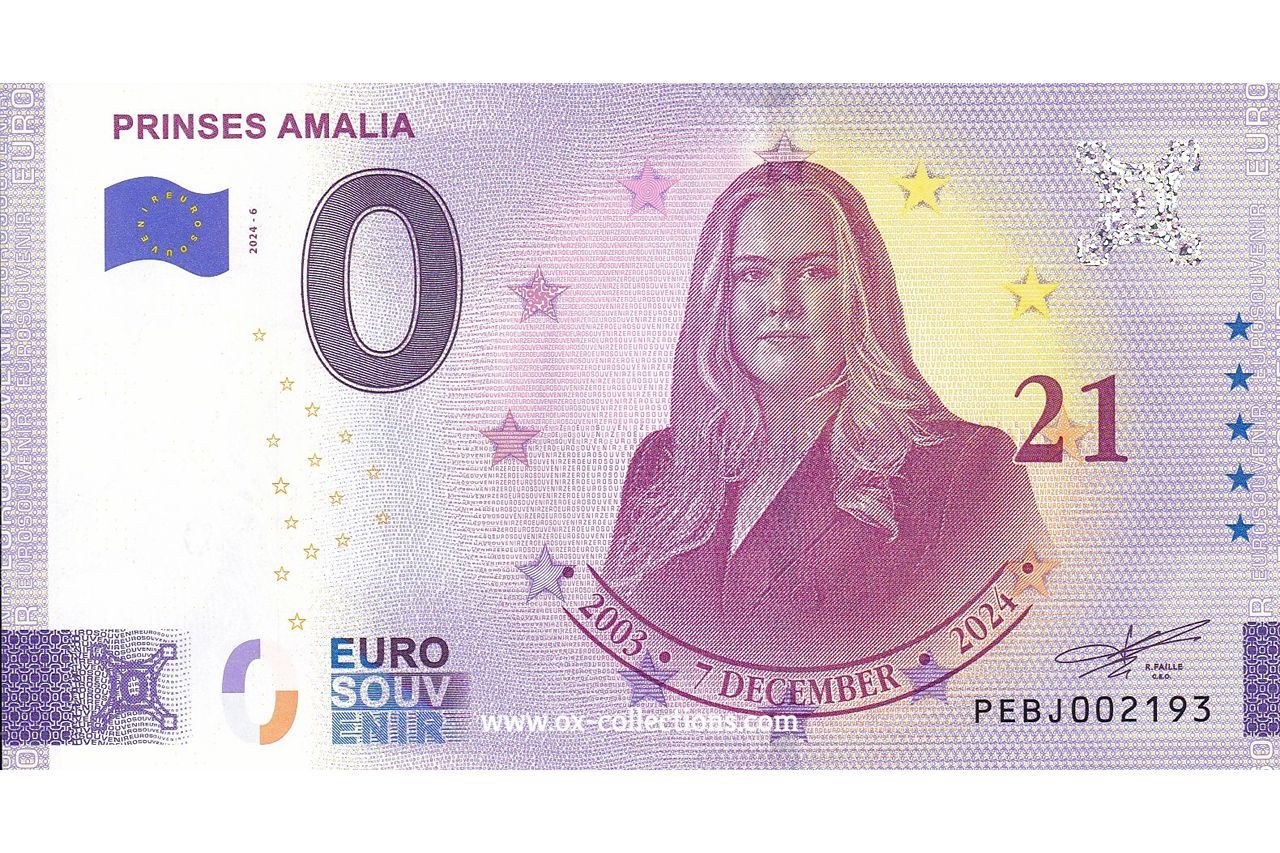 NL - Prinses Amalia - 2024-06 Billet 0 euro Prinses Amalia 2024-6 souvenir