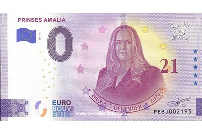 NL - Prinses Amalia - 2024-06 Zero Euro Note Prinses Amalia 2024-6 souvenir