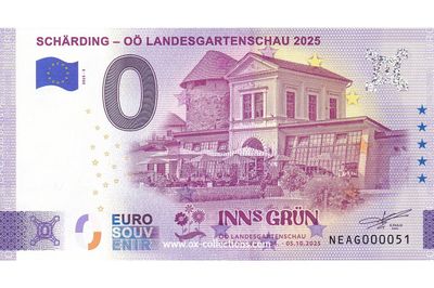 Zero Euro Note Schärding 2025-3 souvenir