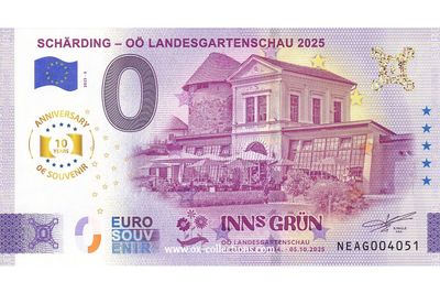 0 Euro-Schein Schärding 2025-3 Anni