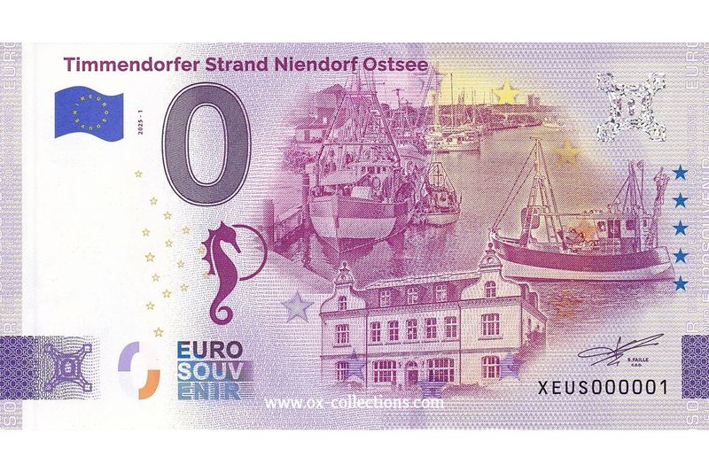 0 Euro-Schein Timmendorfer Strand 2025-1 Souvenir