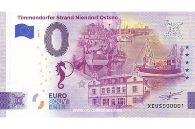 0 Euro-Schein Timmendorfer Strand 2025-1 Souvenir