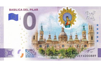 0 Euro-Schein Basilica del Pilar COLOR 2024-1