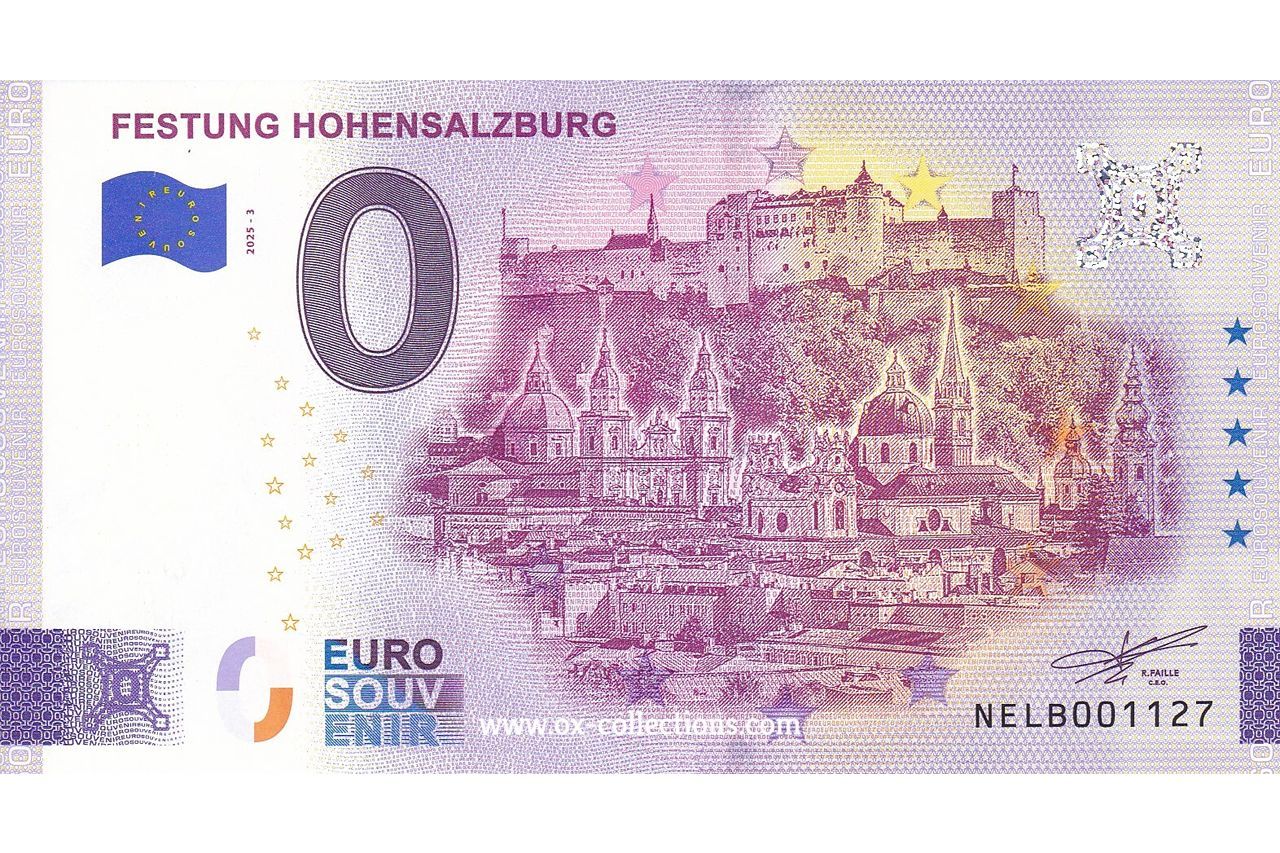 0 Euro-Schein Festung Hohensalzburg 2025-3