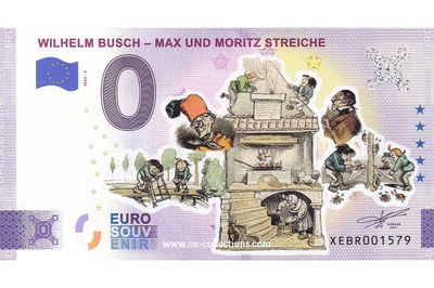 0 Euro-Schein Wilhelm Busch Max und Moritz COLOR 2024-2