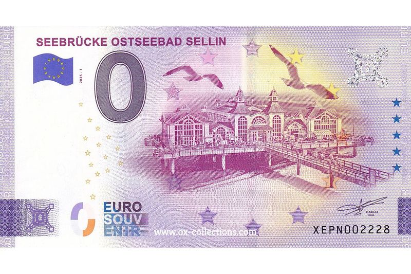 DE - Seebrücke Ostseebad Sellin - 2025-01 0 Euro-Schein Seebrücke Ostseebad Sellin 2025-1 Souvenir