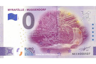 Zero Euro Note Myrafälle Muggendorf 2025-1 souvenir