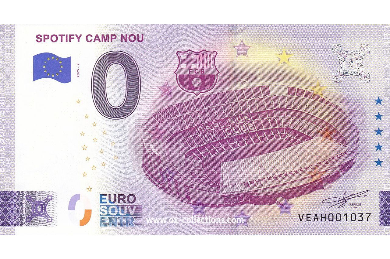 0 Euro-Schein Spotify Camp Nou 2025-2