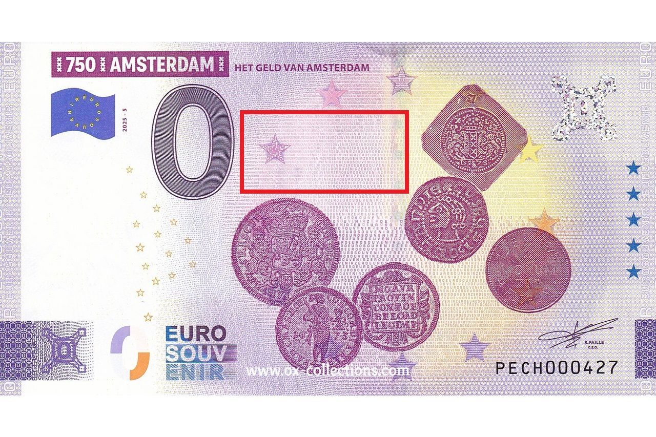 0 Euro-Schein 750 Amsterdam Het Geld van Amsterdam FEHLDRUCK 2025-5
