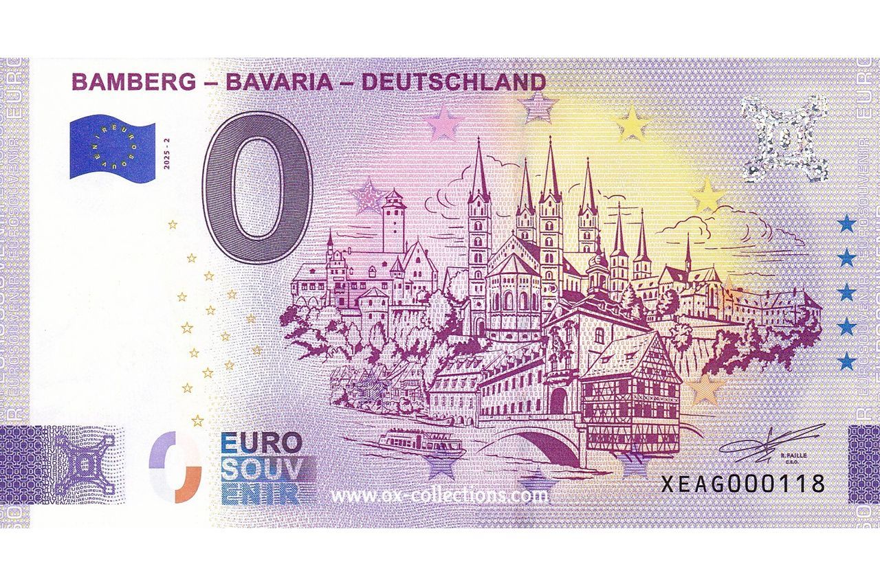 DE - Bamberg Bavaria - 2025-02 0 Euro-Schein Bamberg Bavaria 2025-2 Souvenir