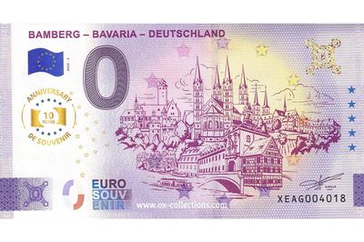 DE - Bamberg Bavaria - 2025-02 0 Euro-Schein Bamberg Bavaria 2025-2 Anni Souvenir