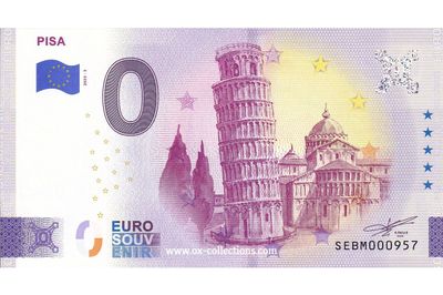Zero Euro Note Pisa 2025-3 souvenir