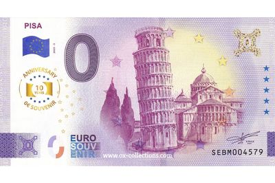 0 Euro-Schein Pisa 2025-3 Anni Souvenir