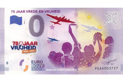 NL - 75 Jaar Vrede en Vrijheid - 2020-01 COLOR 0-Euro-Schein 75 Jaar Vrede en Vrijheid COLOR 2020-1 Souvenir