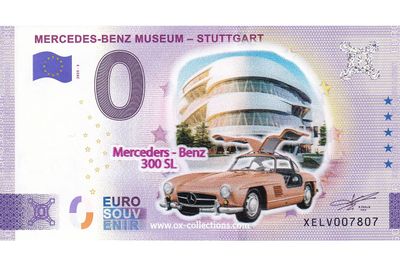 Zero Euro Note Mercedes-Benz Museum COLOR 2025-3 souvenir