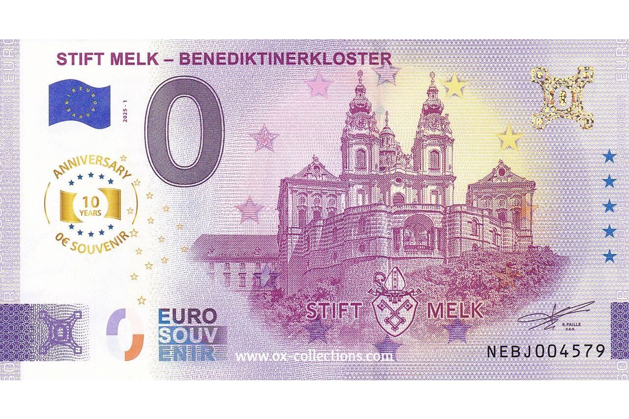 0 Euro-Schein Stift Melk Benediktinerkloster 2025-1 Anni
