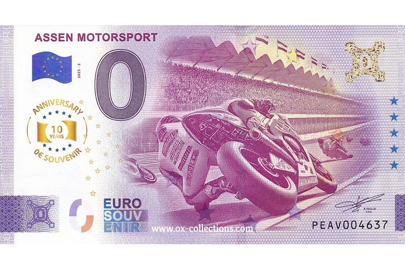 NL - Assen Motorsport - 2025-02 Zero Euro Note Assen Motorsport 2025-2 Anni souvenir