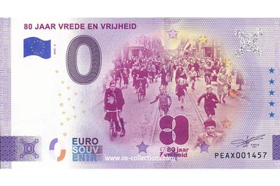 NL - 80 Jaar Vrede en Vrijheid - 2025-03 0 Euro-Schein 80 Jaar Vrede en Vrijheid 2025-3 Souvenir