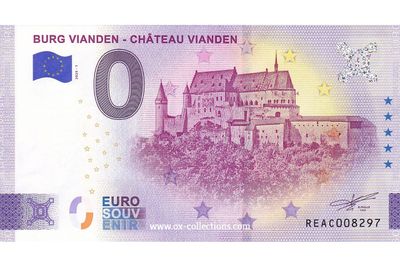 0 Euro-Schein Burg Vianden Château Vianden 2025-1 Souvenir