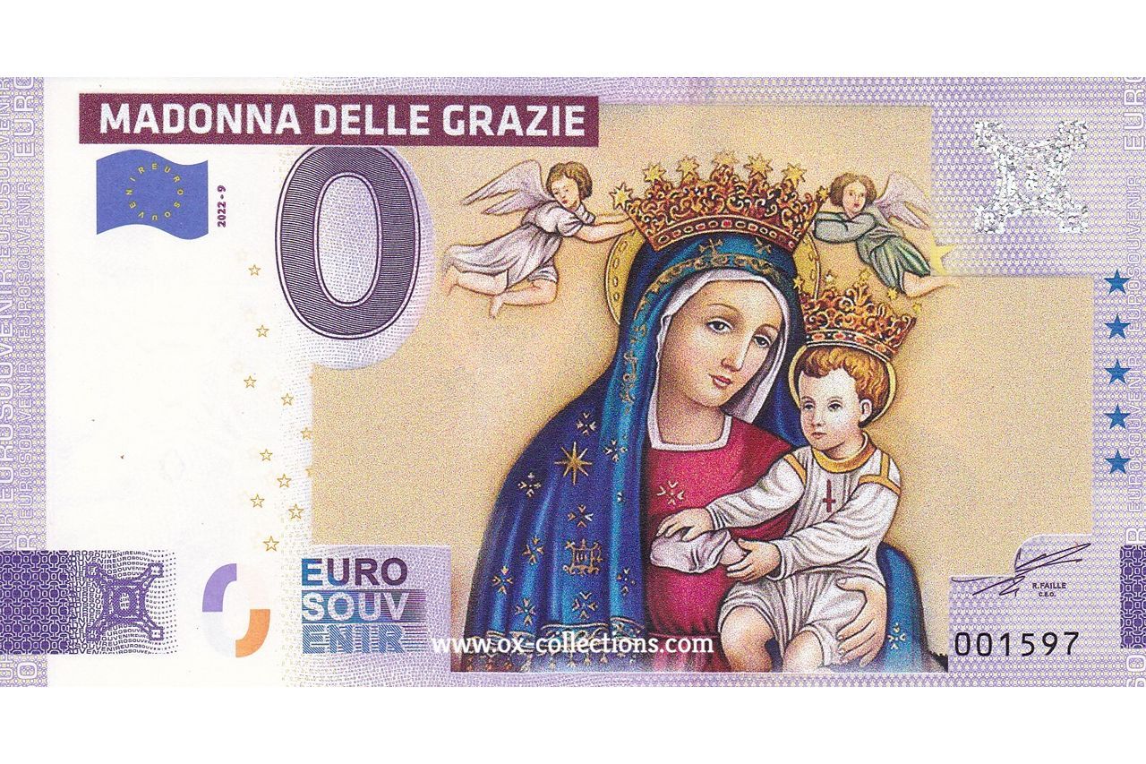 IT - Madonna delle Grazie - 2025-02 COLOR 0-Euro-Schein Madonna delle Grazie COLOR 2025-2 Souvenir