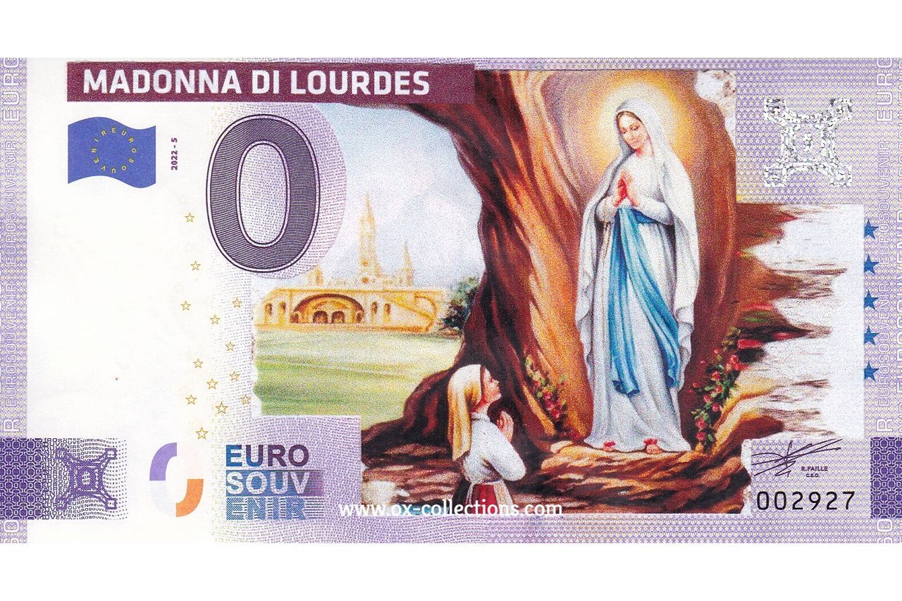 IT - Madonna di Lourdes - 2025-02 COLOR 0-Euro-Schein Madonna di Lourdes COLOR 2025-2 Souvenir
