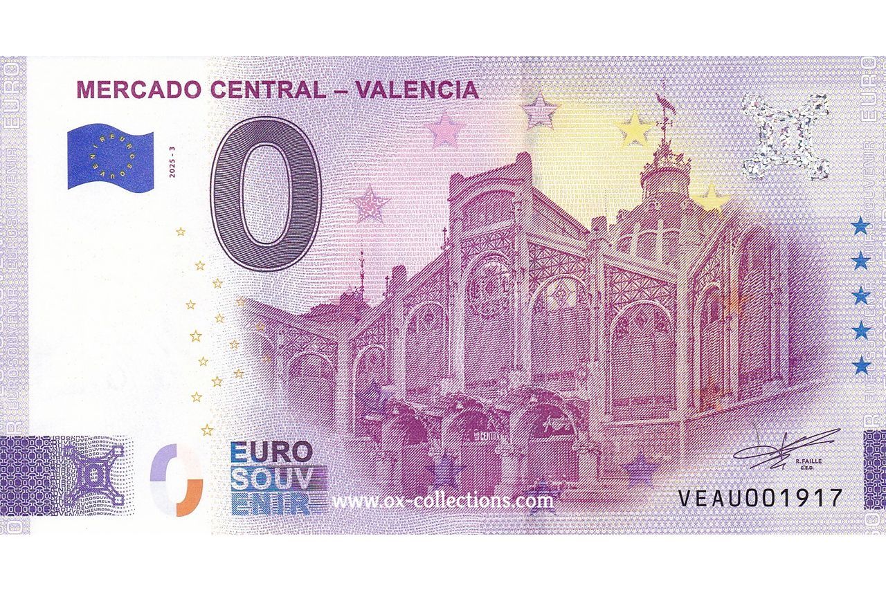 0 Euro-Schein Mercado Central Valencia 2025-3
