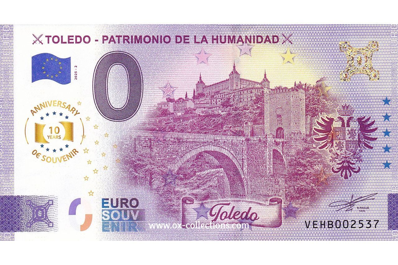 0 Euro-Schein Toledo Patrimonio Humanidad 2025-2 Anni