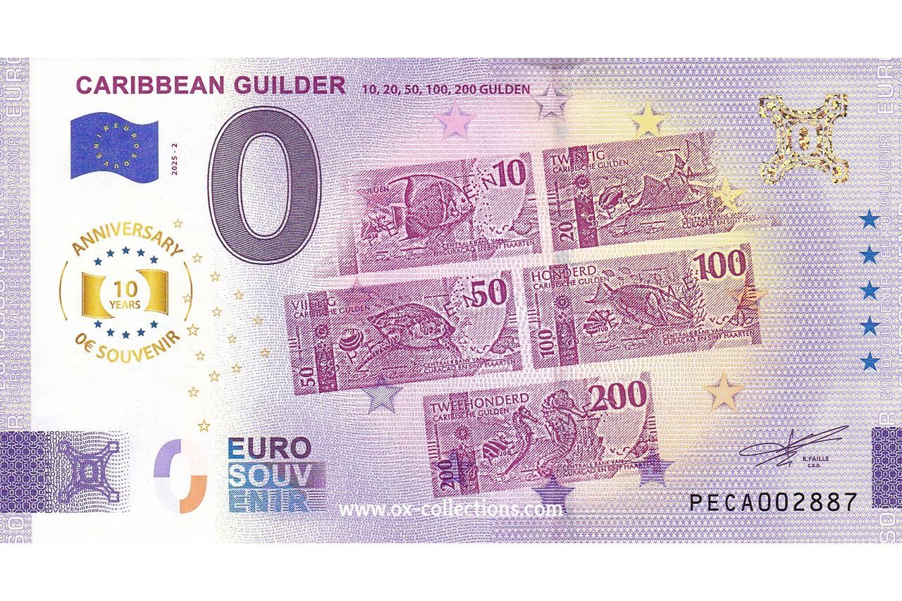 NL - Caribbean Guilder - 2025-02 Zero Euro Note Caribbean Guilder 2025-2 Anni souvenir