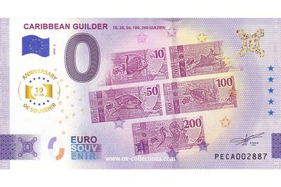 NL - Caribbean Guilder - 2025-02 Billet 0 euro Caribbean Guilder 2025-2 Anni souvenir