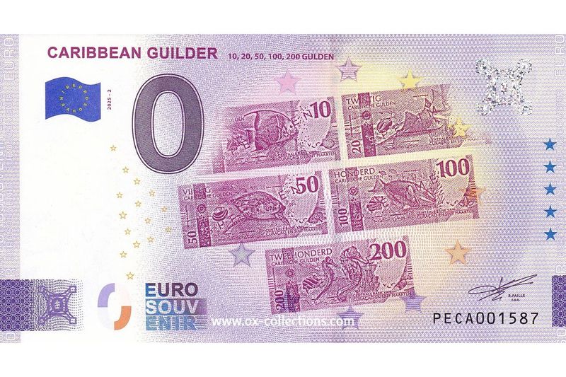 Billet 0 euro Caribbean Guilder 2025-2 souvenir