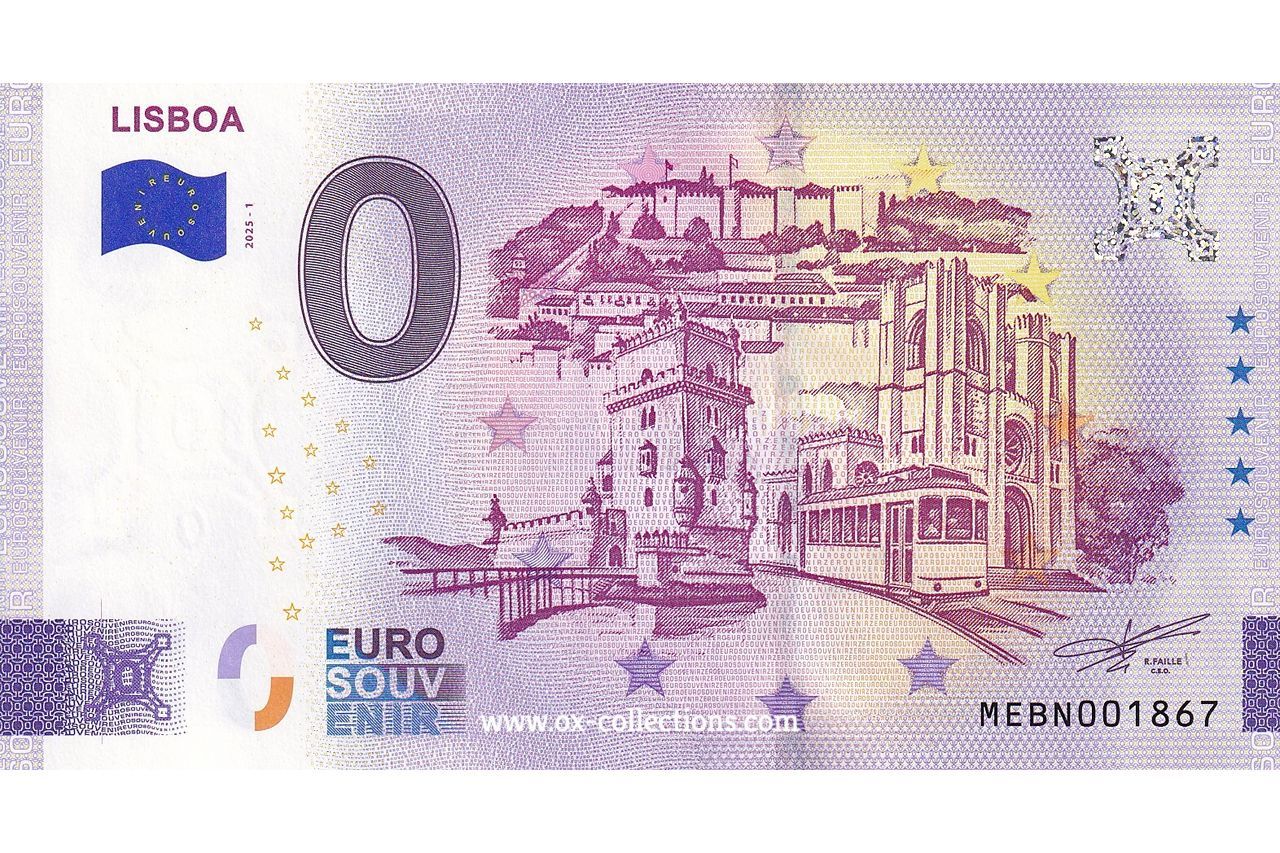 Zero Euro Note Lisboa 2025-1 souvenir