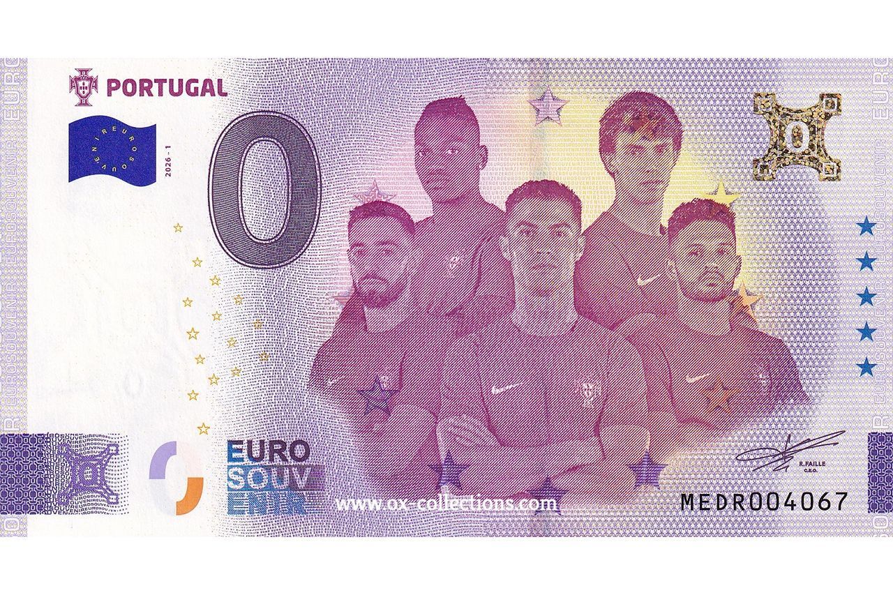 Zero Euro Note Portugal 2026-1 Gold souvenir
