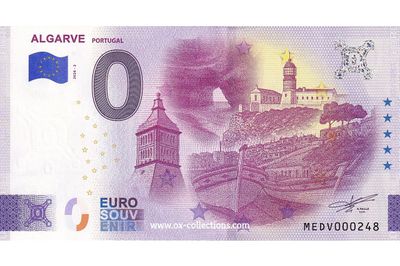 Zero Euro Note Algarve 2026-2 souvenir