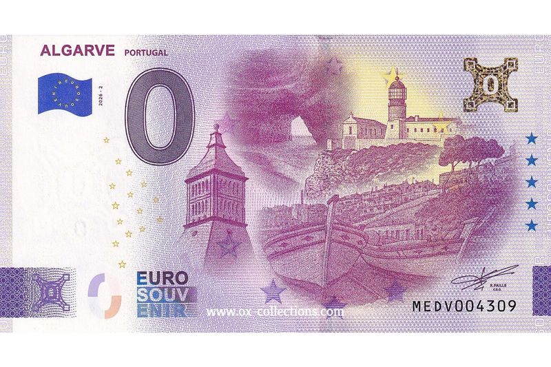 0 Euro-Schein Algarve 2026-2 Gold