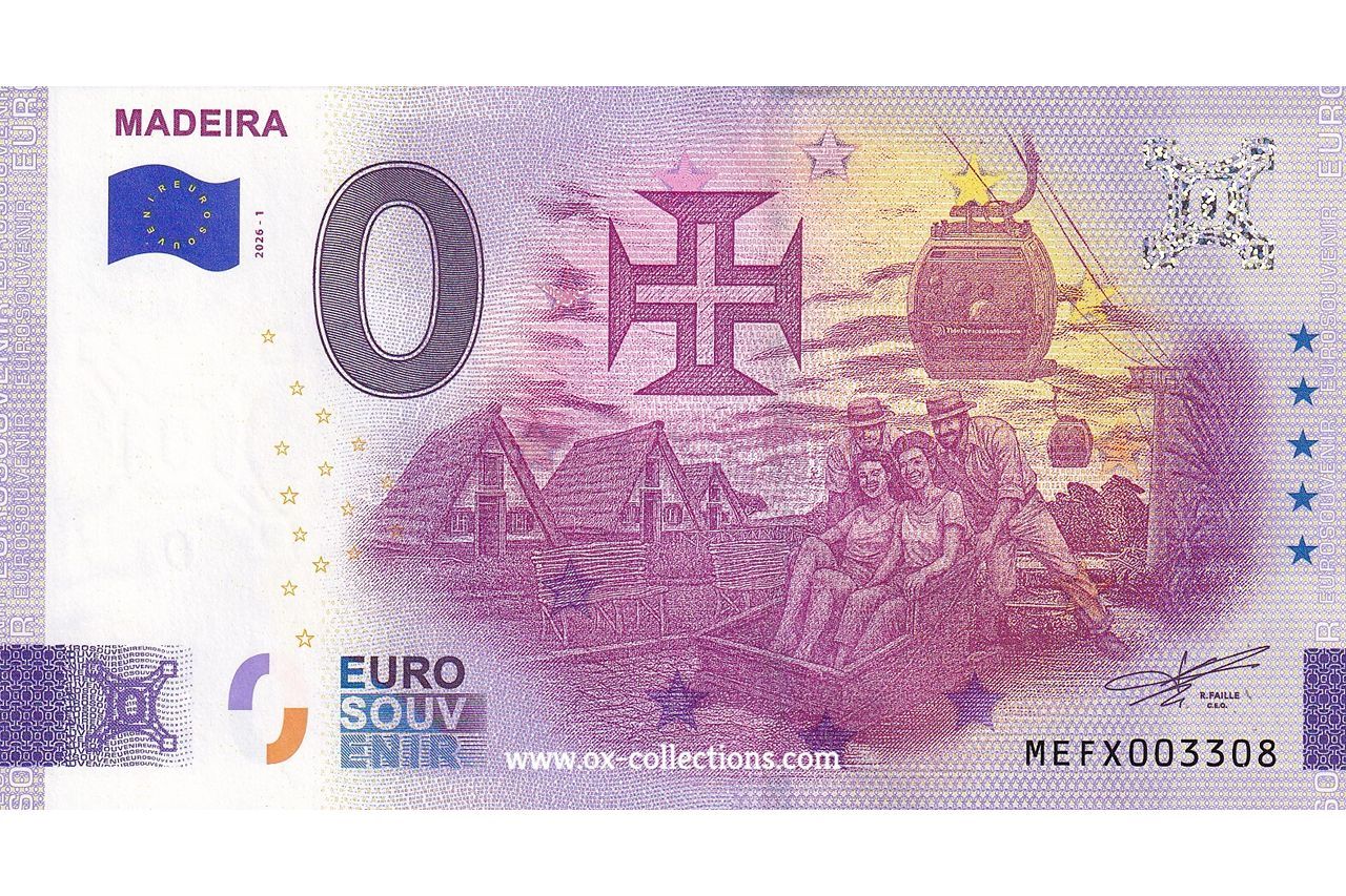 Zero Euro Note Madeira 2026-1 souvenir