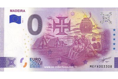 Zero Euro Note Madeira 2026-1 souvenir