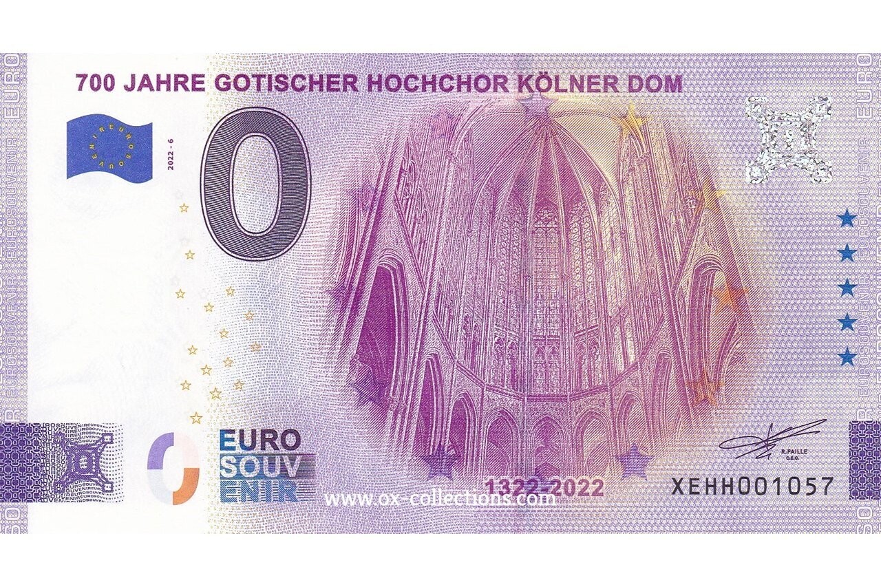 Billet 0 euro 700 Jahre Gotischer Hochchor 2022-6 souvenir