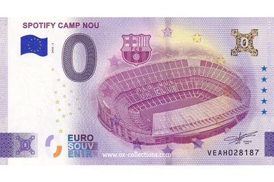 0 Euro-Schein Spotify Camp Nou 2026-2 Gold