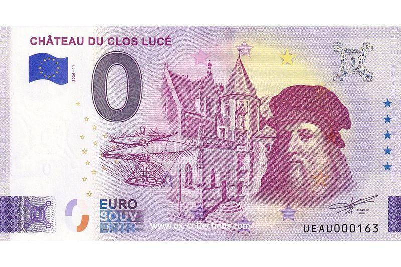 0 Euro-Schein Château du Clos Lucé 2026-11