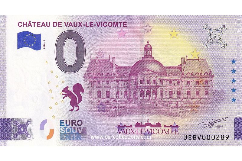 0 Euro-Schein Château de Vaux-le-Vicomte 2026-6