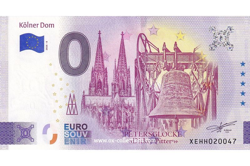 0 Euro-Schein Kölner Dom 2026-8
