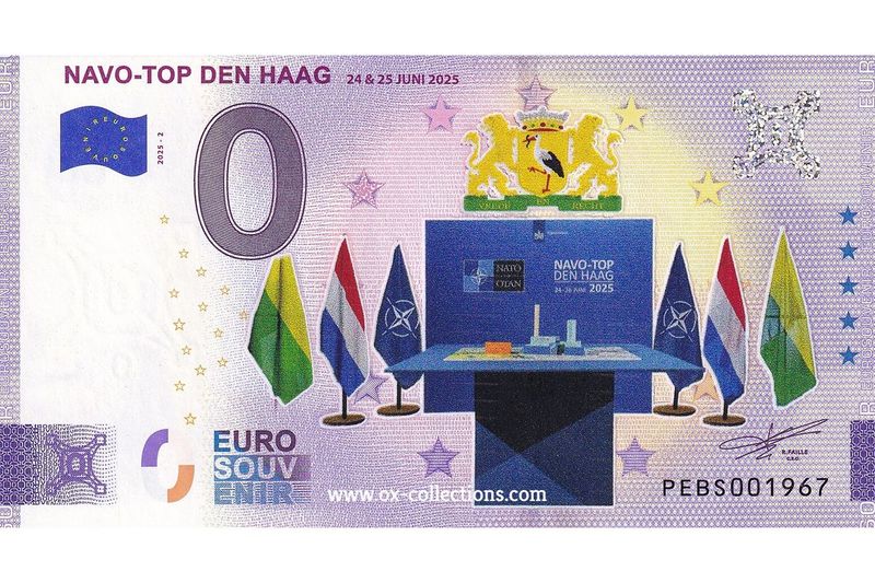 0 Euro-Schein NAVO-Top Den Haag COLOR 2025-2