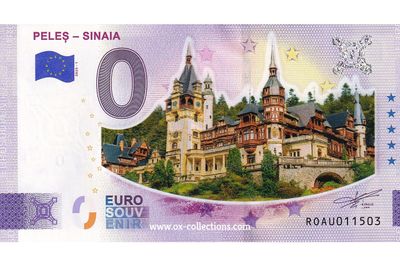 Zero Euro Note Peleș Sinaia COLOR 2025-1 souvenir