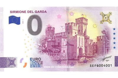 Zero Euro Note Sirmione del Garda 2026-1 Gold souvenir
